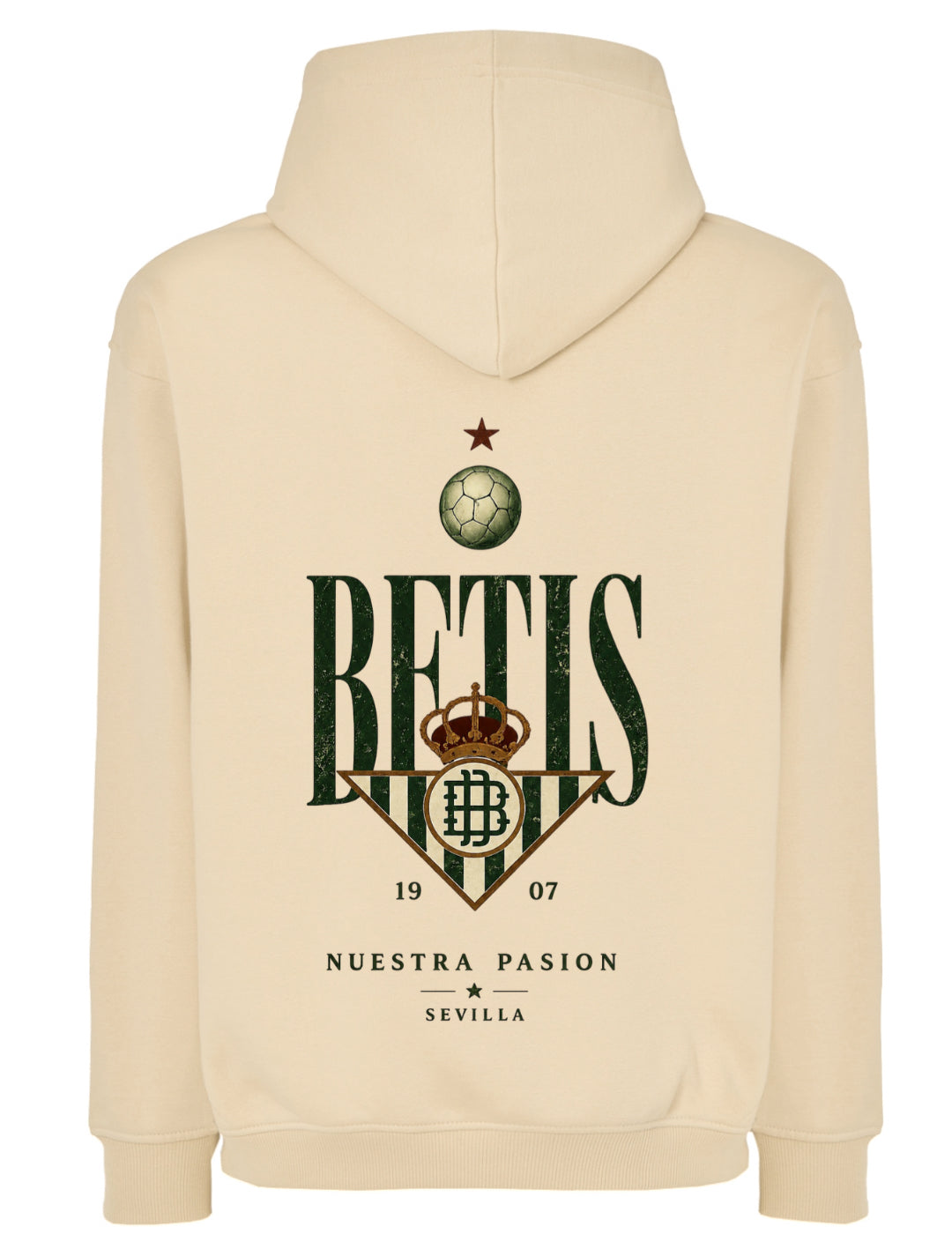 Sudadera oversize capucha Betis