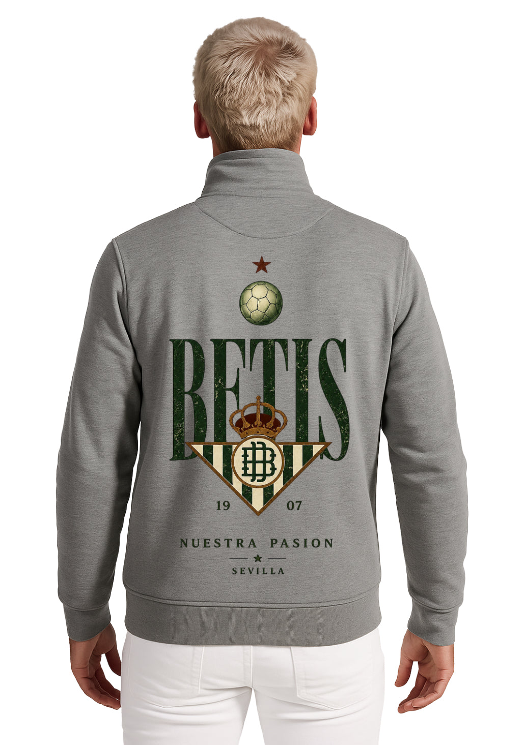 Sudadera Betis media cremallera
